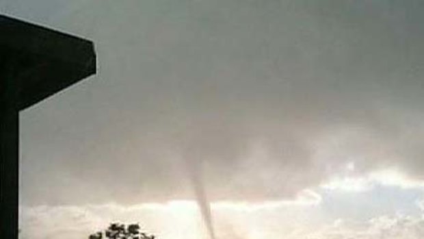 Waterspout ... 10 homes have been severely damaged.