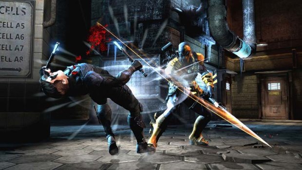 A screenshot from Injustice: Gods Among Us.