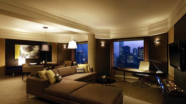 The Ambassador Suite on level 33 of the Grand Hyatt Melbourne.
