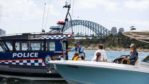 Water police are conducting random breath tests and boat checks on Sydney Harbour.
