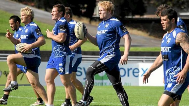 Ear he is: Bulldogs import James Graham (with ball) is ready to return.