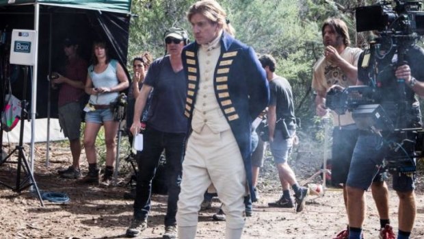 Fatal shore ... David Wenham as Governor Arthur Phillip on the set of <i>Banished</i> at Manly Dam.