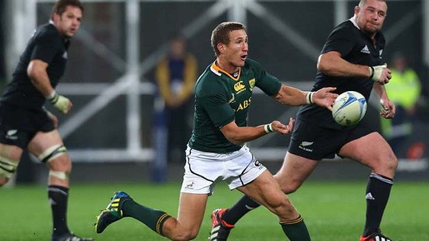 Johan Goosen came on as a replacement against the All Blacks in Dunedin last month.