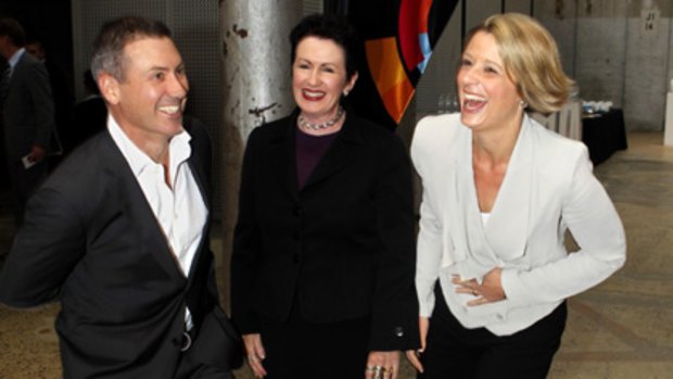 Singing its praises... Peter Holmes a Court, the Sydney Lord Mayor, Clover Moore and the Premier, Kristina Keneally.