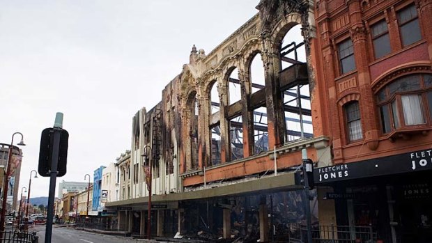 Treasure trove... The former Myer department store site in Hobart has become an archaeological dig after fires destroyed the building in 2007.