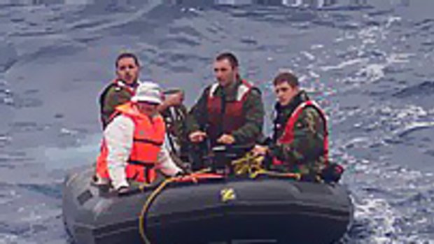 The Israeli navy rescues a man who identified himself as an Australian named George Haggard.