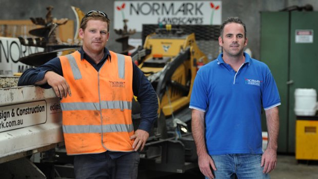 Landscape gardeners James Anderson (left) and Danny Fern, co-owners at Normark Landscapes.