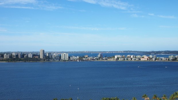 Swan River views from the Duxton Hotel.