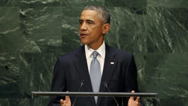 US President Barack Obama addresses the UN General Assembly.
