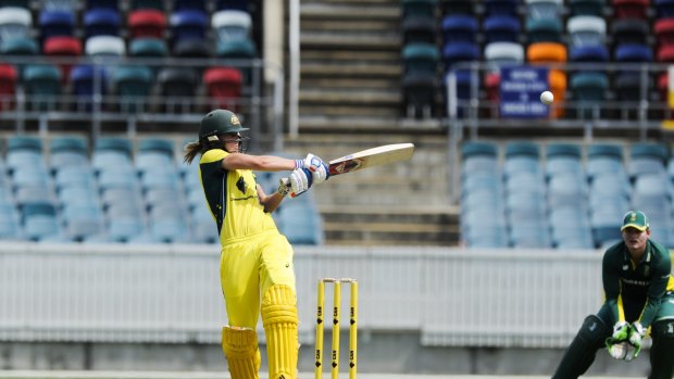 In form: Ellyse Perry has made 93 and 95 not out in her past two one-dayers for Australia.