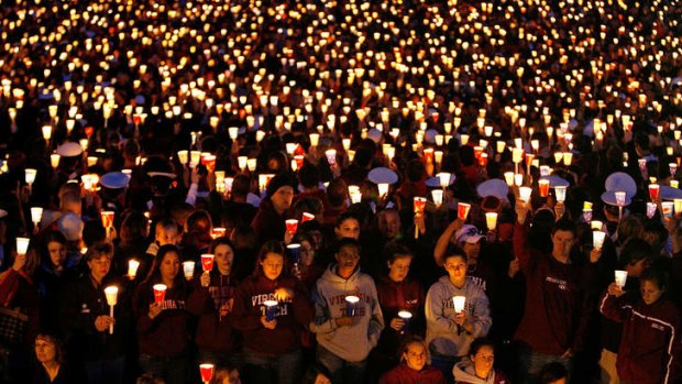 Deja vu ... a vigil on the campus of Virginia Tech in April 2007 after the shooting rampage that left 33 people dead. Previous massacres have sparked emotion but little practical change to gun laws.
