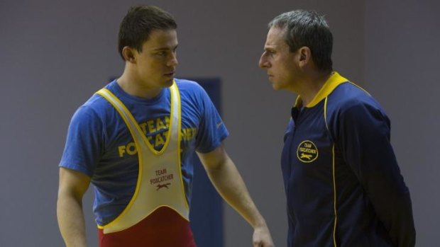 Flawed: Channing Tatum (left) and Steve Carell in <i>Foxcatcher</i>.