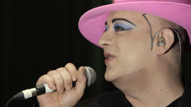Boy George ... at the Pigalle Club in London.