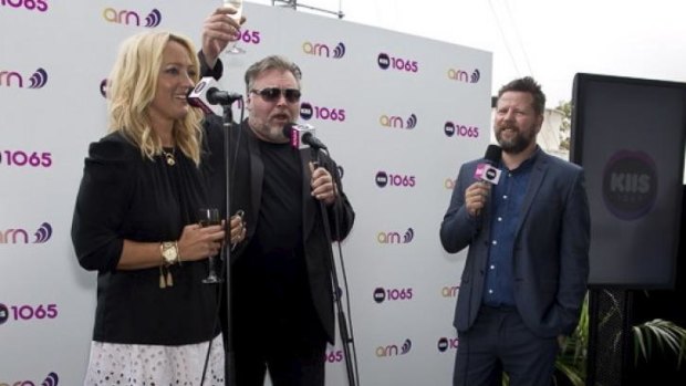 Off air: Kiis drive host Tim 'Rosso' Ross (far right) will lose his spot in a Melbourne Mix radio shake-up.