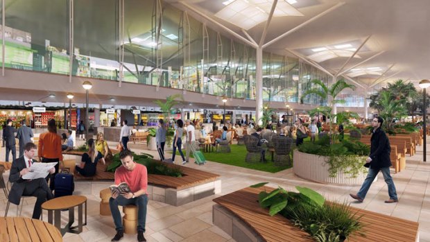 Artist's impression of plans to renovate the Brisbane international airport.