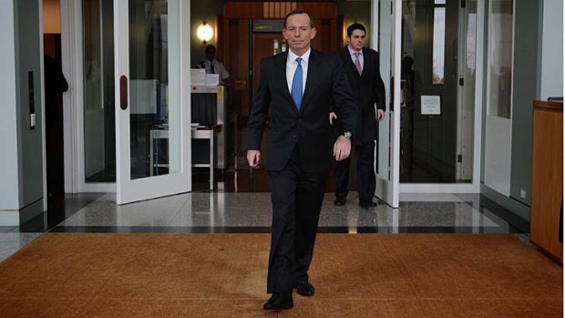 Backtracking: Opposition Leader Tony Abbott.