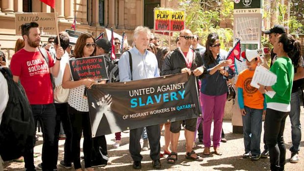 Andrew Forrest's philanthropic stance is a welcome voice in a much bigger movement, inlcuding these Sydney protesters rallying against slavery.