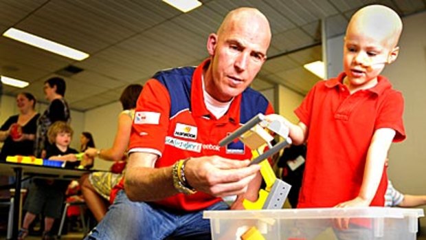 Jim Stynes at the Challenge Family Centre.