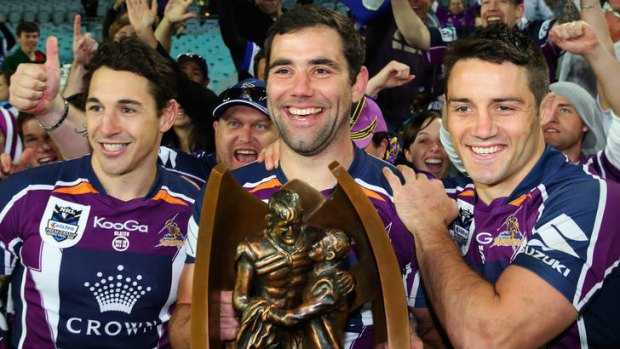 Melbourne's big three ...  Billy Slater, Cameron Smith and Cooper Cronk.