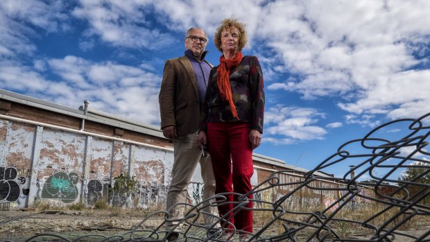 Helen Halliday, with former Port Phillip councillor David Brand, from the Fishermans Bend Network group, campaigned for better planning for the new area. They are disappointed in the latest approval. 