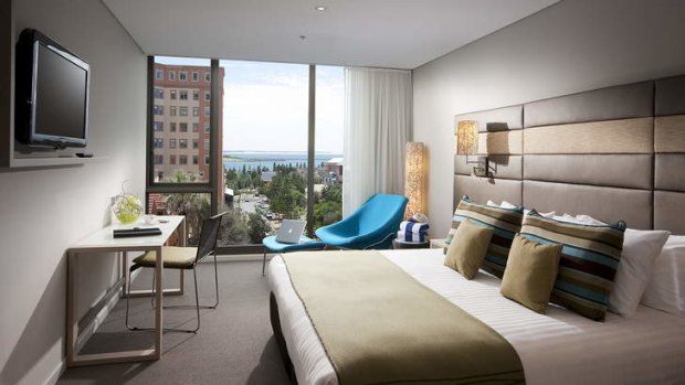 Good as new: Novotel Newcastle overlooks the beach in the eastern part of the city, which has a burgeoning food and wine scene.