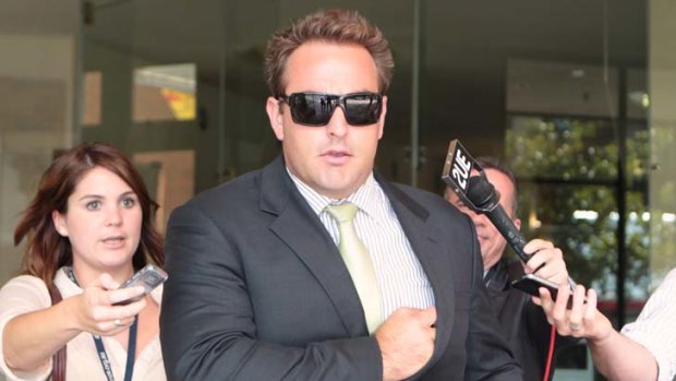 Down and out &#8230; former Canterbury player Ryan Tandy leaves court yesterday after his appeal against match-fixing charges was rejected.