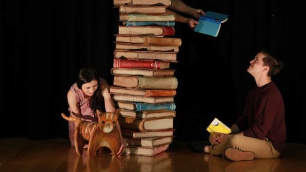 From the page to the stage: Madeleine Jones and and Gabriel Fancourt in <i>The Incredible Book Eating Boy</i>, which is based on Oliver Jeffers' bestselling picture book .
