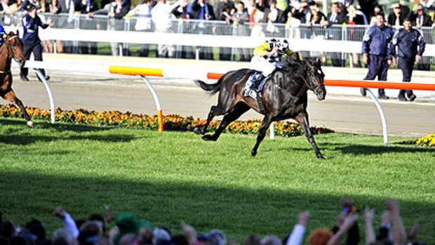 So You Think blitzes his rivals in the Cox Plate, a win that prompted Lloyd Williams, owner of the second horse Zipping, to compare him to last year’s world champion Sea The Stars.
