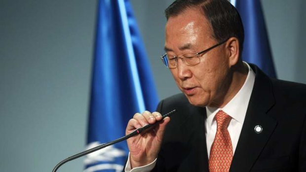 United Nations Secretary-General Ban Ki-moon ordered his top envoy on disarmament affairst to travel to Damascus