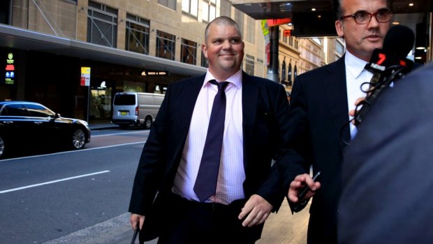 Nathan Tinkler arrives for ICAC this afternoon.