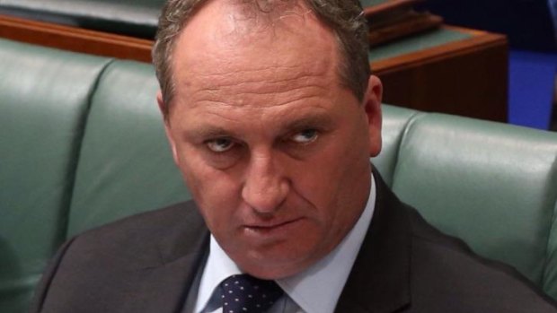 Agriculture minister Barnaby Joyce in Parliament last week