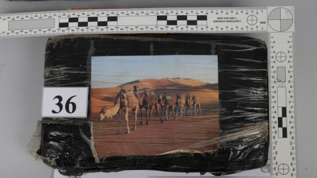 Some of the drugs had images of camels walking through the desert fixed on them. 