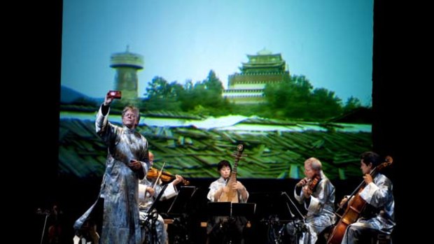 Many layers ... the Kronos Quartet and guest artist Wu Man use multimedia as they journey through Chinese music history.