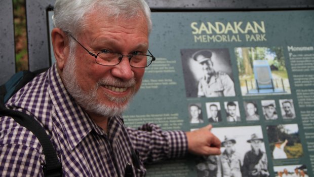 Dick Braithwaite at Sandakan Memorial Park.