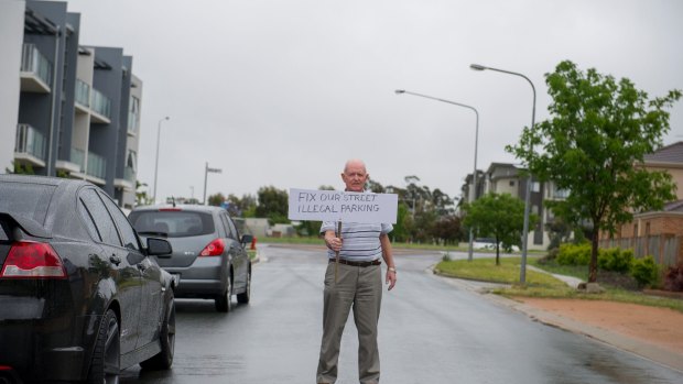 Harrison resident Colin Dalton wants the  ACT Government to address the on-street parking issues in his neighbourhood.