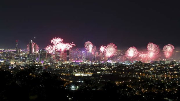 Brisbane's skyline lights up for Riverfire.
