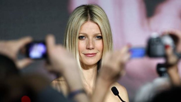 Gwyneth Paltrow attends a news conference.