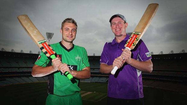 Big hitters: Melbourne Stars' Luke Wright and Hobart Hurricanes' Ben Dunk are the top two boundary-hitters in the Big Bash League and will be on opposing teams in Tuesday night's semi-final.