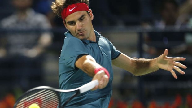 On song: Switzerland's Roger Federer shocked Serbia's Novak Djokovic with his attack and aggression.
