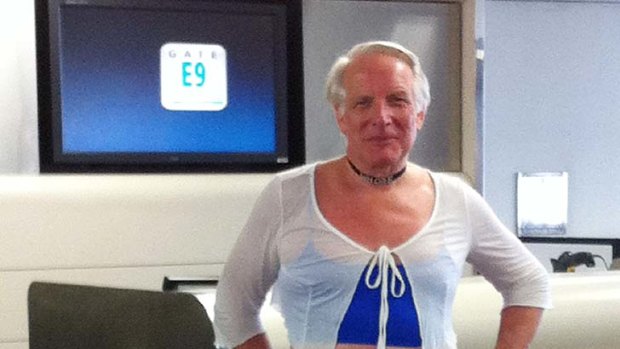 Dressed to impress ... US Airways is defending its decision to allow this man to fly.