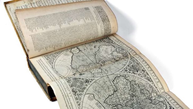 Global appeal ... this Mercator map was included in a 1587 edition of the works of the classical geographer Strabo, and is valued at $42,000.