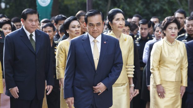 Military rule: Former army commander Prayuth Chan-ocha attends a ceremony to pray for the health of King Bhumibol Adulyadej.