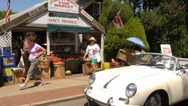 A fruit stand in East Hampton.