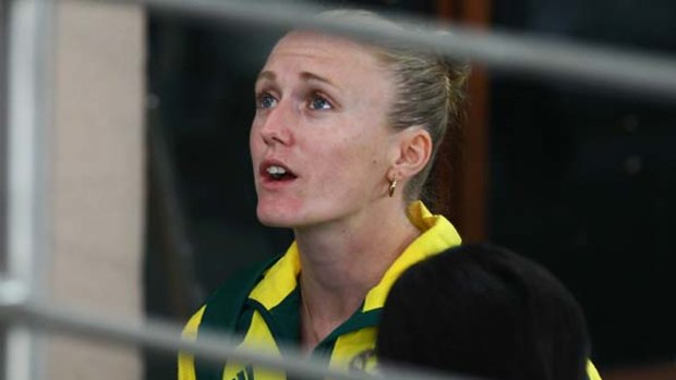 Emotional . . . Sally Pearson anxiously awaits the jury's verdict that decided to uphold an appeal to disqualify her from the 100m.
