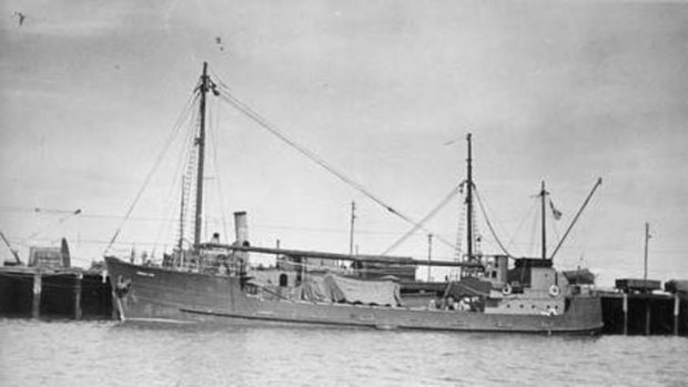 Sail away ... The HMAS Patricia Cam, on which Percy Cameron served.