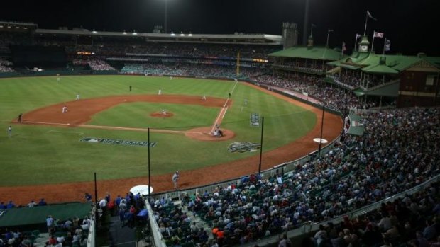 The packed house at the SCG for the Diamondbacks v Dodgers clash in March.