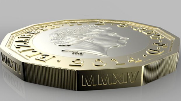 Sterling idea: The Royal Mint's new 12-sided pound coin.