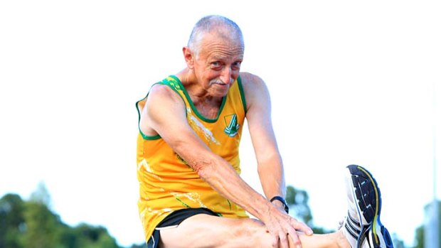 Consecutive half-marathons ... Roger Hillsdon, aged 71.