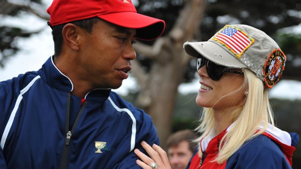 On the verge of divorce ... Tiger Woods and Elin Nordegren.