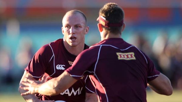 Already legendary ... Darren Lockyer, pictured at Maroons training this week, has been a fine servant for the Broncos, Queensland and Australia for more than a decade.